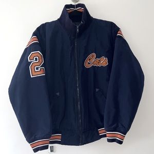 Cienega Baseball ⚾️ Cats 🐯 #2 💜 zip up nylon/cotton bomber jacket S38 Unisex‌‍
